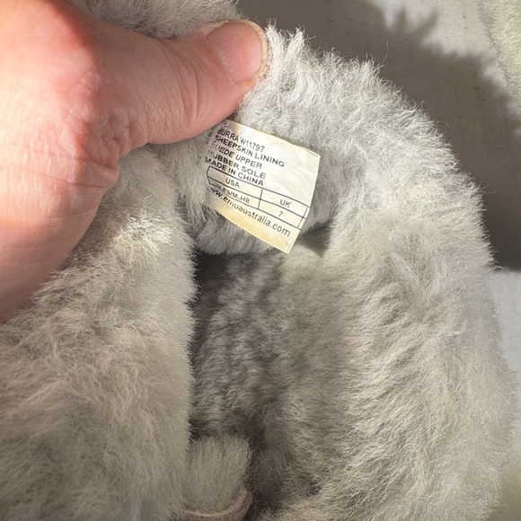 Emu of Australia Anthropologie Suede Sherling Slippers Moccasins Boots Women’s 9 - Picture 9 of 16
